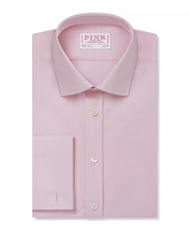 Pale Pink Slim Fit Double Cuff Ramses Poplin Formal Shirt
