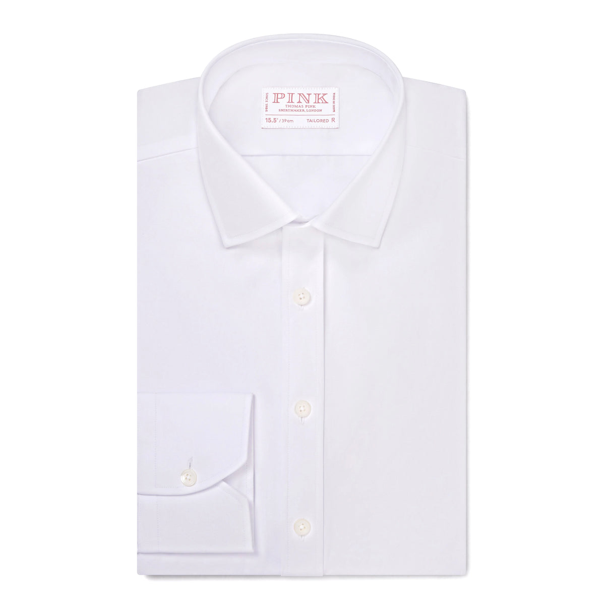 White Classic Fit Double Cuff Ramses Poplin Formal Shirt