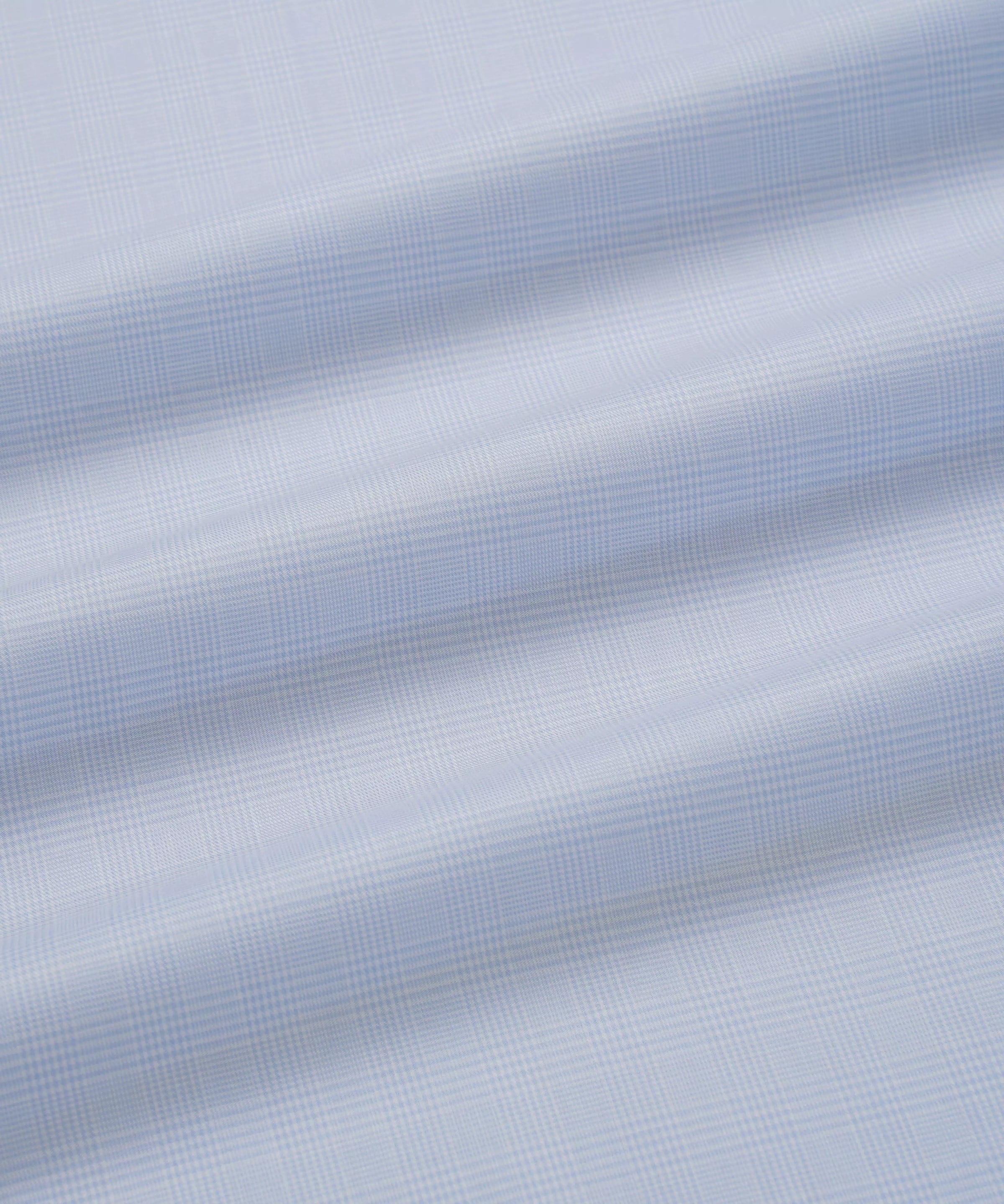 Pale Blue & White Classic Fit Small POW Check Formal Shirt