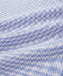 Blue & White Tailored Fit Formal Double Cuff Mini Check Shirt